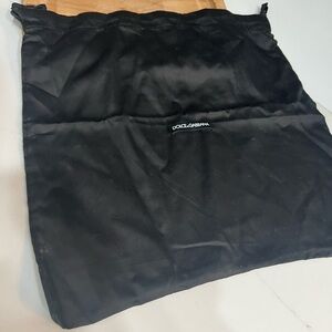Dolce & Gabbana Drawstring Dust Bag Black Drawstring 15 X 15  Purse Wallet shoes